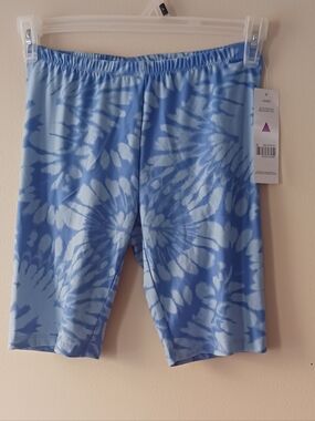 Just Be Womens Blue Tie Dye Biker Shorts Size Small A-37
